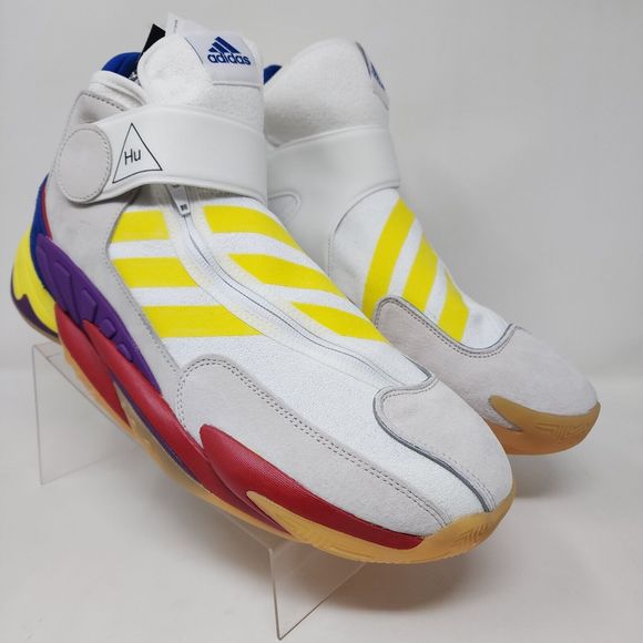 Adidas Basketball Shoes Mens 13 Beige Pharrell Williams Crazy BYW Mid Sneakers
